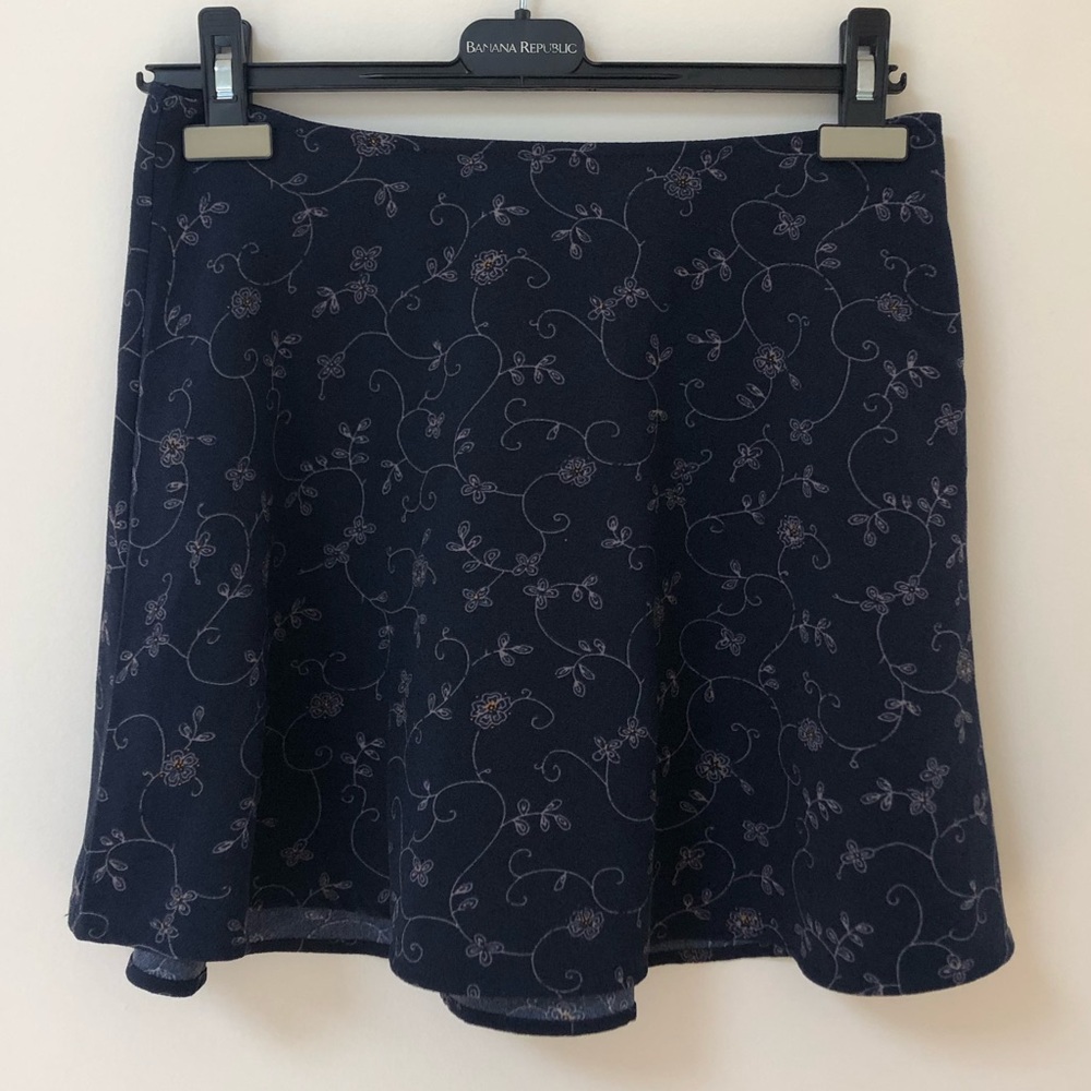 Urban Outfitters Navy Floral Skirt